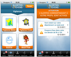 Les alertes citoyennes sur votre portable