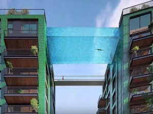 Une piscine suspendue dans les airs à Londres