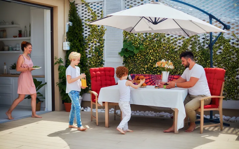 terrasse famille