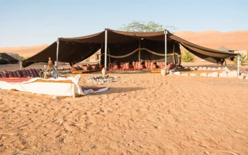 La tente des Bédouins nomades du Sahara